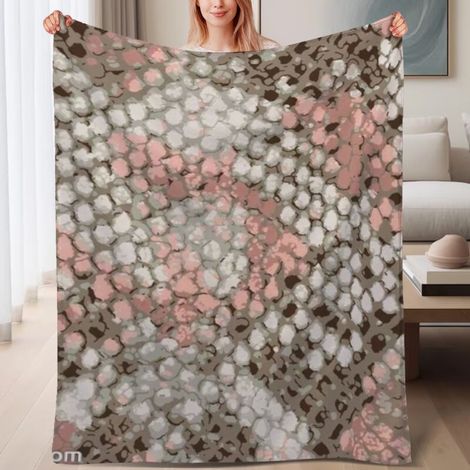 Couverture de lit en polaire, jeté doux et chaud de printemps, légère et luxueuse en microfibre de polyester, décoration intérieure cosy et élégante, ajout parfait à la décoration intérieure, cadeau p (1/4)