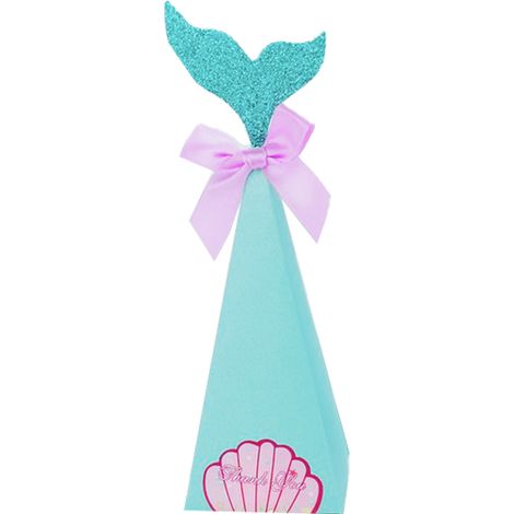 Boîte Cadeau Sirène - Boîte à Bonbons Thème Sirène en Papier Cartonné - Pour Fête d'Anniversaire Enfant Mariage Noël Halloween - Lot de 20 Pièces (1/5)
