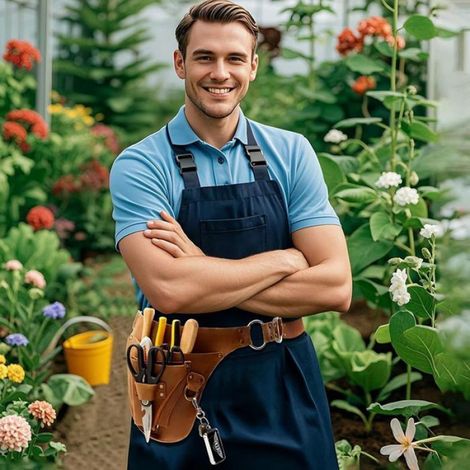Ceinture Outils Jardin Cuir, Pochette Organisatrice, Pour Fleuriste Jardinage, Unisexe (1/5)