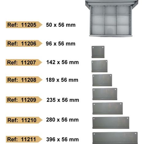 ABSCHEIDER 396x56mm. FÜR KLEIDERSCHRANK MIT 9 SCHUBLADEN REF. 52360  JBM11211
