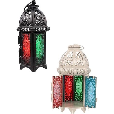 2pièces Décoration pour Bougie Chauffe-Plat Lampe Style Marocain Porte-Bougie Chauffe-Plat Objet de Décoration Intérieure Lampe Rétro Bougie Décorative (1/5)