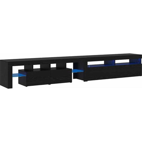 Meubles TV 2 pcs,Banc TV,Armoire TV Chêne noir 260 x 36.5 x 40 cm CFW170462 (1/5)