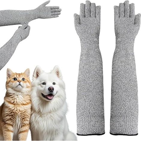 Gant de soin pour animaux - Manchon de soin de 40 cm avec protection (1/3)