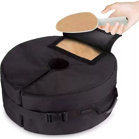 Sac de lestage pour base de parasol - Diamètre réglable, ouverture latérale, poids de base - Jardin extérieur - Poids maximal 24 kg (1/5)