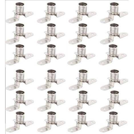 Douille E10 pour ampoule – Lot de 24 pièces – Fer ignifuge jusqu'à 230V 200W – Pour expériences électriques et dispositifs scientifiques