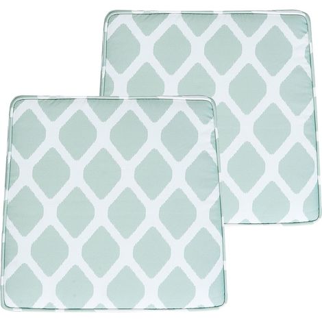 Set of 2 Garden Chair Cushions TERNI 37 x 34 cm Mint Green (1/5)