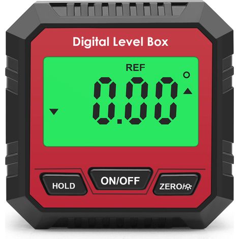 Mini inclinómetro digital 3 en 1: transportador, inclinómetro, nivel de burbuja, medidor de ángulos, transportador de 90°, nivel de burbuja digital para un rango de medición de 4 x 90 grados. (1/5)