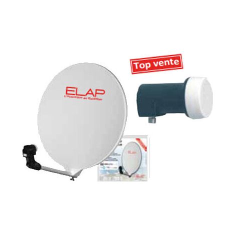ANTENNE SATELLITE Ø 70 CM COMPOSITE AVEC LNB UNIVERSEL SINGLE - ELAP 700018 (1/3)