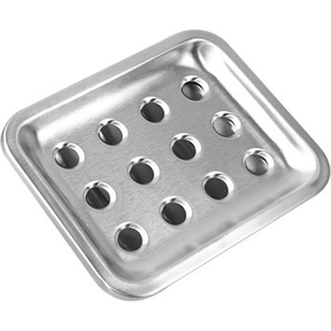 Doppelte Seifenschale aus Edelstahl mit herausnehmbarer Ablage für Waschbecken und Badezimmer (1/3)