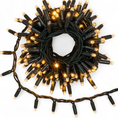 Luci catena natalizie lineare 300 led luce calda