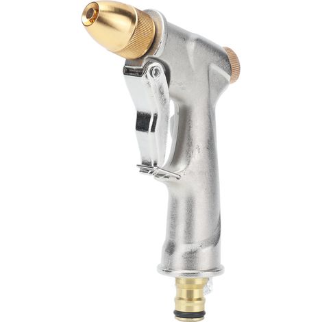 Pistolet arrosage haute pression en zinc et laiton, poignée main, 4 modes, pour arroser jardin et laver voiture, raccord 1.91cm (1/5)