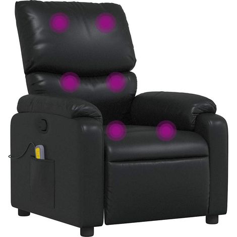 Maison Exclusive - Massagesessel Schwarz Kunstleder