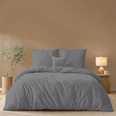 Housse de Couette 200x200 + 2 Taies Oreiller 65x65cm (1/5)