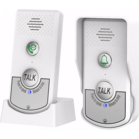 Doorbell intercom cordless with control voice bidirectionnelle, reminder for the care to the elderly people and system call smart for the home (1/5)
