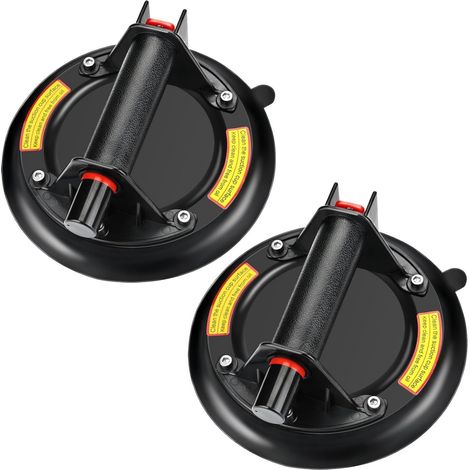 Tegellifter Zuignap - 20 cm - Vacuümzuignap voor Glas und Fliesen - Für Flache Glatte Oberflächen - Tragkraft 220 kg - Set à 2 Stück (1/5)