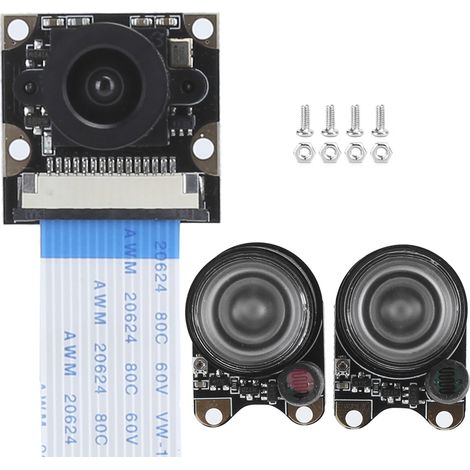 Module caméra 1080p photosensible infrarouge pour vision nocturne sur Raspberry Pi (1/5)