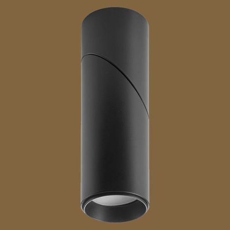 Spot encastrable cylindrique orientable en métal noir mat – Hauteur 16cm – Diamètre 5,5cm – Compatible ampoules GU10 10W max – Millumine