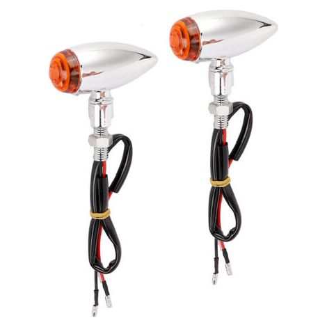 Qiilu Lot de 2 clignotants pour moto ampoule clignotant (coque argentée jaune) E8e653. (1/5)