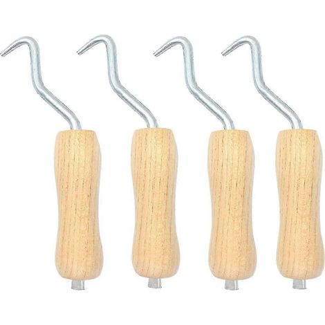 Filiyano-Lot de 4 pinces à tordre les barres d'armature avec poignées en bois pour attacher les clôtures en fil de fer pour béton (1/4)