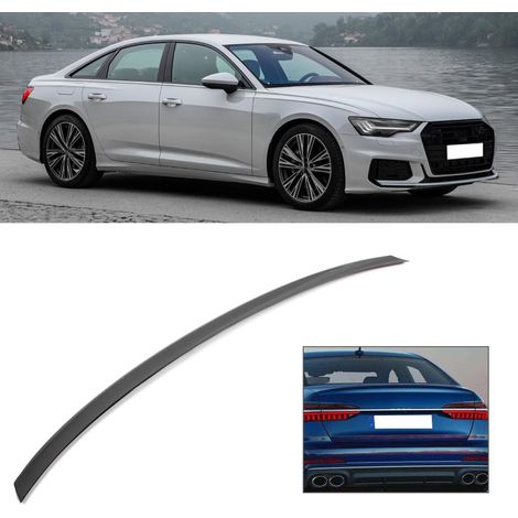 Heckspoiler Heckflügel Hochglanzschwarz im S6-Stil, passend für Audi A6 C8 ab Baujahr 2019 (1/5)