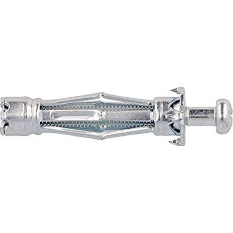 Molly M14215-XJ Chevilles metalliques a expansion avec vis M4 4 x 46 mm, Gris, Set de 25 Pieces (1/2)