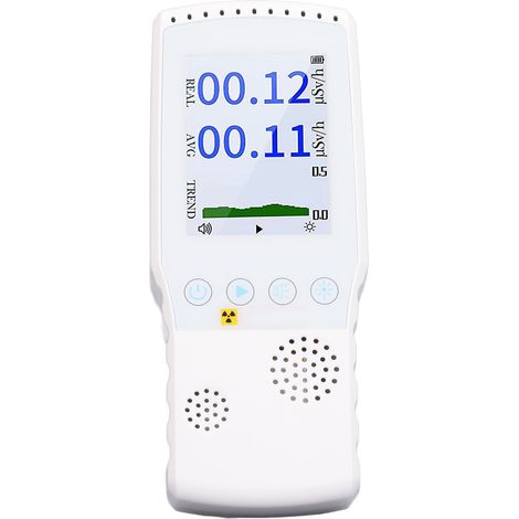 Détecteur de rayonnement nucléaire, compteur Geiger à écran LCD, usage domestique et industriel, testeur de rayons X, β et γ avec alarme, blanc (1/5)