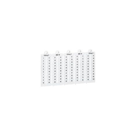 100 repères à lecture horizontale pour bloc de jonction viking 3 pas 6mm avec chiffres 1 à 50 LEGRAND 039519 (1/2)