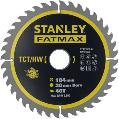 Stanley - Sägeblatt für Holz 184x30 mm, 40 Zähne STA17020-XJ (1/2)