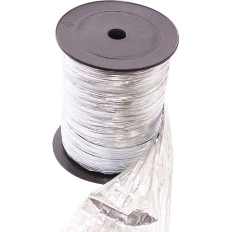Bobine de ruban argent brillant, 50 m (lot de 3)