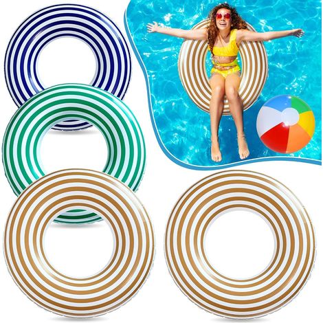 Bouées gonflables pour piscine, jouets, lot de 4 pour enfants et adultes, 70 cm, natation (1/5)