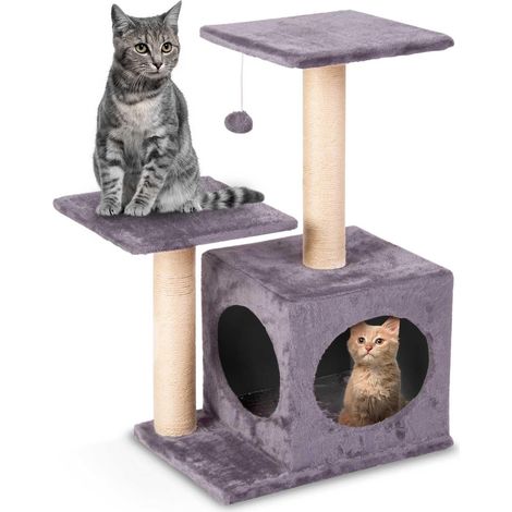Arbre à Chat - Griffes de Chat - Corde en sisal avec Peluche Douce et Lisse - Design Moderne et Stable (1/5)