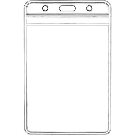 Porte-badges verticaux en plastique transparent étanche et scellable, compatibles avec les cartes RFID/de proximité/à bande magnétique ou les cartes de crédit/permis de conduire (porte-badges uniqueme (1/5)