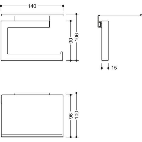 Porte-papier WC HEWI Sys 900 Q,