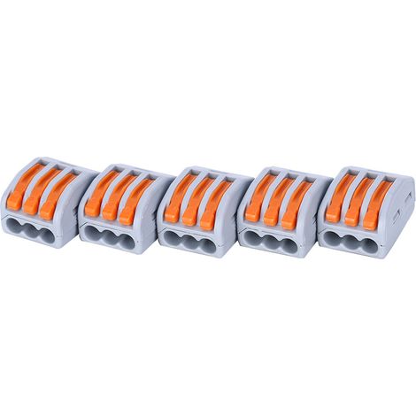 Lot de 10 connecteurs de câblage compacts PCT-213 à 3 voies, connexion rapide pour câbles électriques et d'éclairage. (1/5)