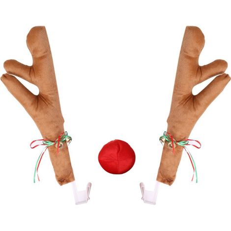 Weihnachtsauto-Dekoration – Universelles Weihnachts-Rentier-Dekorationsset – (gelb) (1/5)
