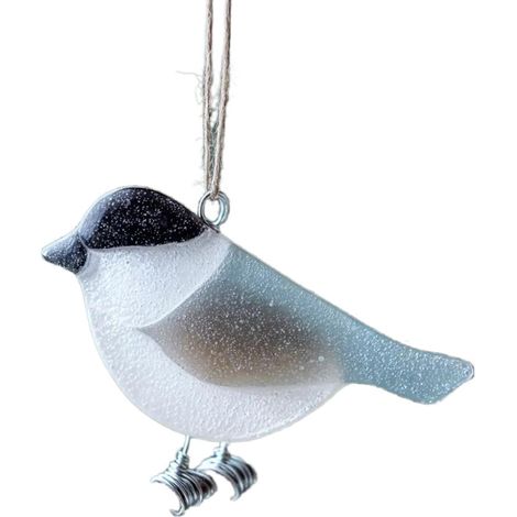 Oiseau En Verre De Mer - Ornements Pour Arbre De Noël - Silhouette D'Oiseau Bleu Et Colibri - Artisanal - 5 À 7 Cm - 1 Pièce (1/5)