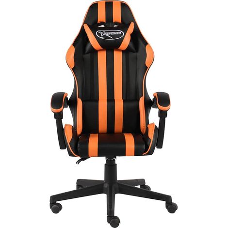 Maison Exclusive - Sedia da Gaming Nero e Arancione in Similpelle (1/5)