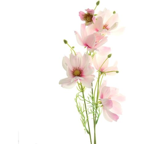 Sperling – Deko Florale – Cosmos artificiel en tige, rose à cœur rose vif – Hauteur 58 cm, Ø fleurs 6 cm (1/2)