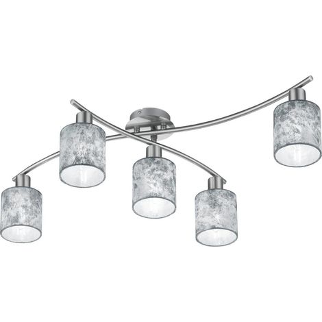 Lustre moderne GARDA argent en tissu Trio 5xE14 IP20 (1/4)