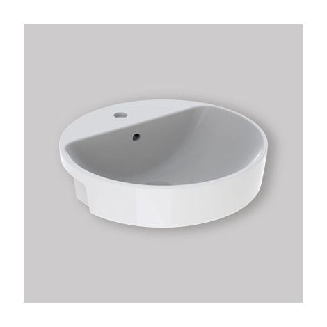 Geberit VariForm Demi lavabo rond, 500mm, avec trou pour robinet, (1/5)