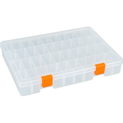 Boîte de rangement transparente à 36 compartiments, organiseur robuste pour vis et petits outils (1/5)