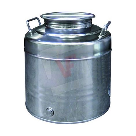 CONTENITORI FUSTO BIDONE PER OLIO  LT. 30 IN ACCIAIO INOX 36X40H cm (1/4)