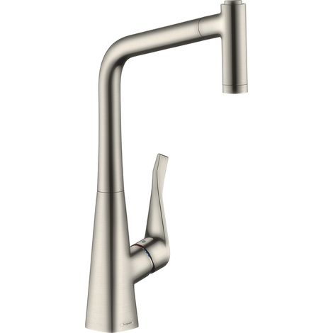 Hansgrohe Metris M71 Mezclador monomando de cocina 320, ducha extraíble, 2jet, 14820800 (1/5)