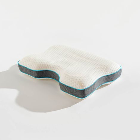 Cuscino Antirussamento Memory Foam Ergonomico 55x40x10/12 cm – Supporto Cervicale Ortopedico per Dormire su Schiena e Fianco Federa Traspirante Rimovibile Ideale per Chi Soffre di Russamento e Dolori (1/5)