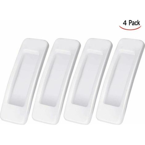 4pcs poignée bouton de porte poinçon gratuit fenêtre bâton garde-robe adhésif fort adhésif bouton de porte coulissante (blanc)-11  3  1.3cm (1/2)