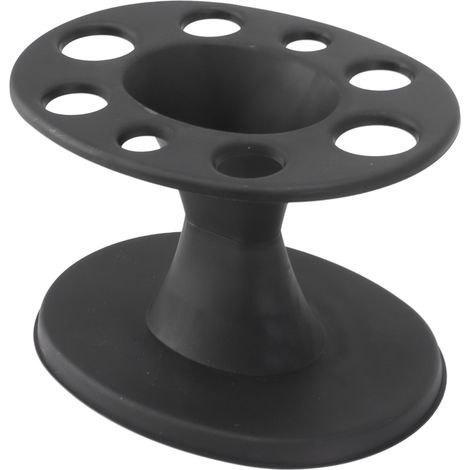 Support de rangement pour outils de coiffure, étagère à ciseaux avec clips ronds, noir (1/5)