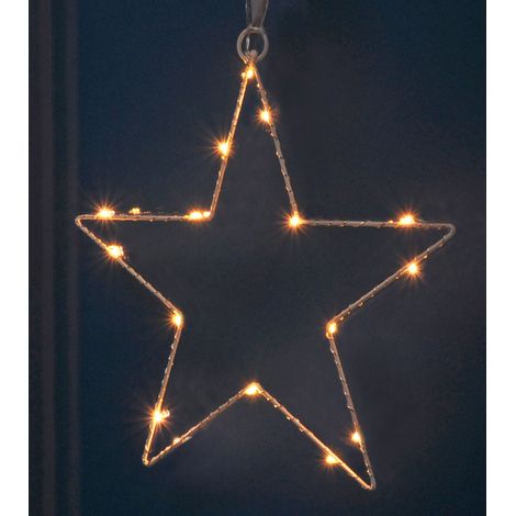 LED Fenster Silhouette Stern - 30 x 28 cm