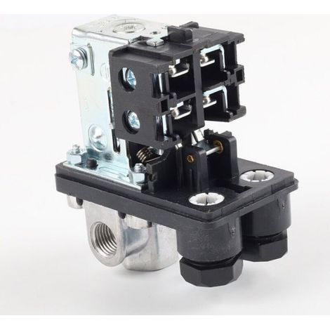 Pressostat Compresseur Air - 4 Sorties - 220/380 V - 20 A - Pression 5-8 kg - Filetage 1/4 Pouces - 82 x 52 x 127 mm - 1 Pièce (1/4)