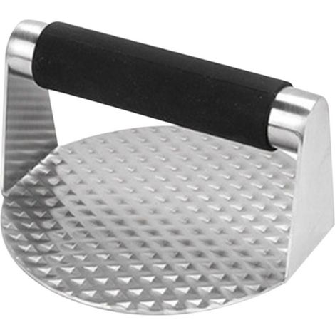 Fleischpresse aus Edelstahl, Hamburgerform, Grillwerkzeug  Edelstahl, Silber (1/2)