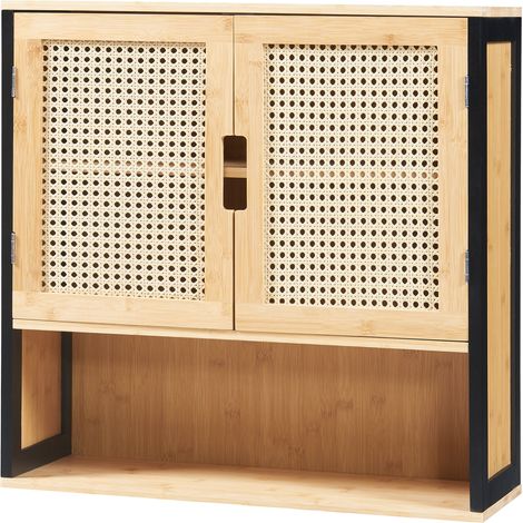 Mobiletto/scaffale da bagno beige da parete 60 x 60 x 20 cm 030008899